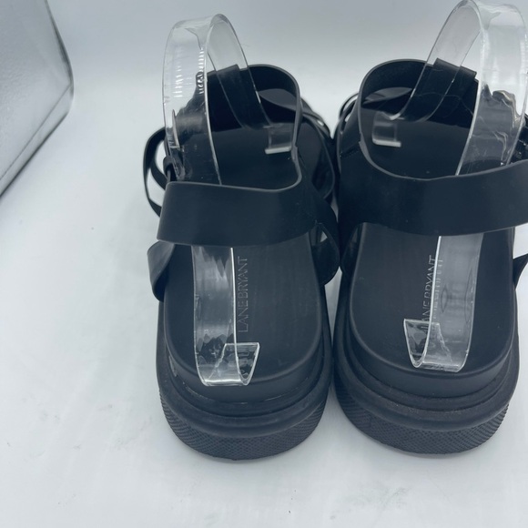 Lane Bryant Dream Cloud Gladiator Sandals Size 11.5 Wide black 90’s Chunky Y2K - Picture 4 of 6